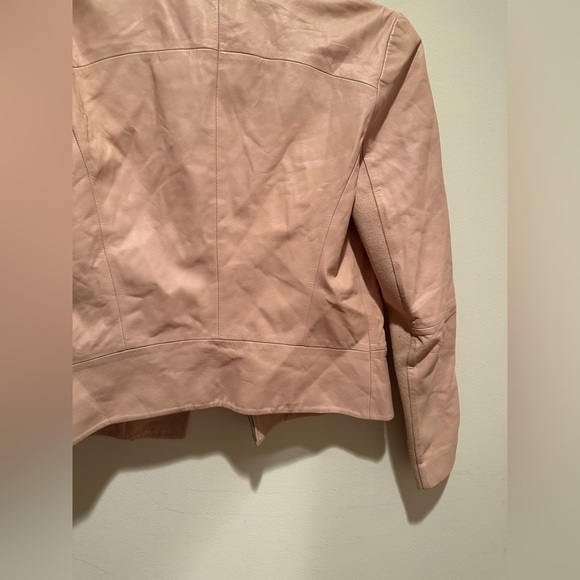 Chelsea28 Pink Leather Bomber Jacket - Picture 8 of 9